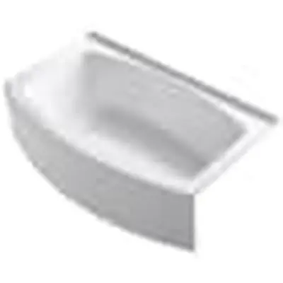 KOHER 1118-RA-0 Expanse Soaker Alcove Bathtub with Right Drain