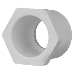 CHARLOTTE 437-130 PVC (Schedule 40) 2107 Series Reducer Bushing Flush Style SPG x S 1 x 1/2