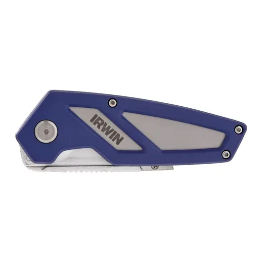 Irwin 1858318 FK100 Folding Utility Knife Fixed Blade Push Button Bi-Metal