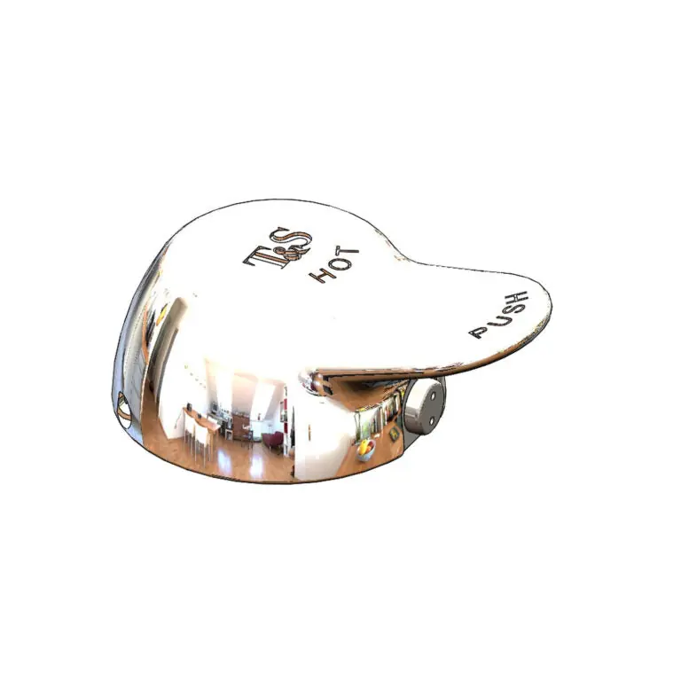 T&S Brass PA-H Metering Pivot-Action Handle (Hot) w/ Retaining Nut & Spanner Bit