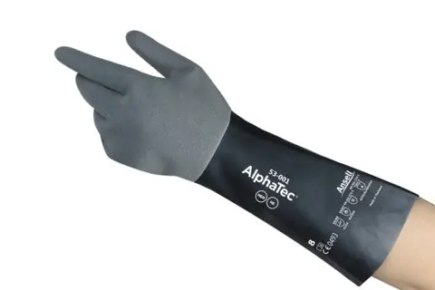 AlphaTec 53001100-NA 53-001 Chemical-Resistant Gloves Size 10