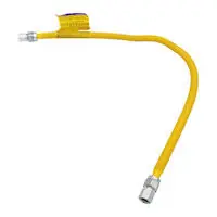 BrassCraft CSSC55-36 ProCoat 1/2 in. FIP x 1/2 in. FIP x 36 in. Stainless Steel Gas Connector