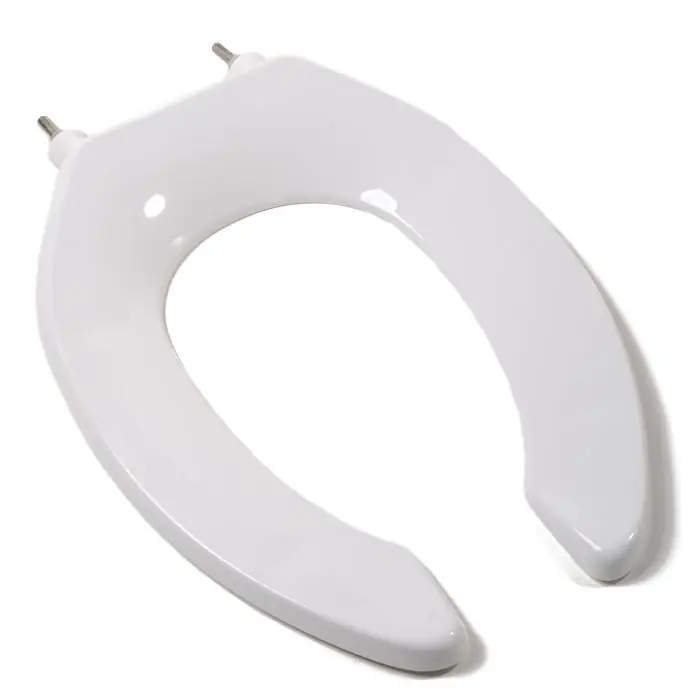 BathDecor 4F1E3SSC-00 Toilet Seat with Cover Elongated Open Front Standard Close