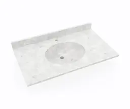 Swan VT02237.130 Vanity Top 22X37 Single Bowl Ice
