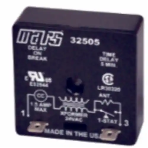 MARS Motors and Armatures 32505 Mars 24V Coil Delay on Break Fixed Adjustment Solid State Timer, 5 min