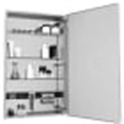 Robern MC2040D4FPR M Series 40 x 20 x 4-5/8 in. Flat and Plain Glass Top Cabinet with Right Hinge