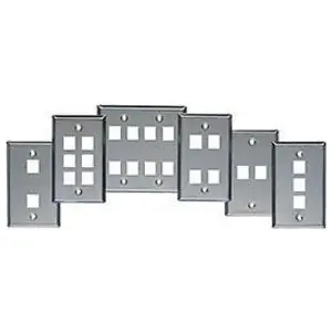 Allen Tel ATBKF-VT-2 Versatap Faceplate Stainless Steel 2-Port