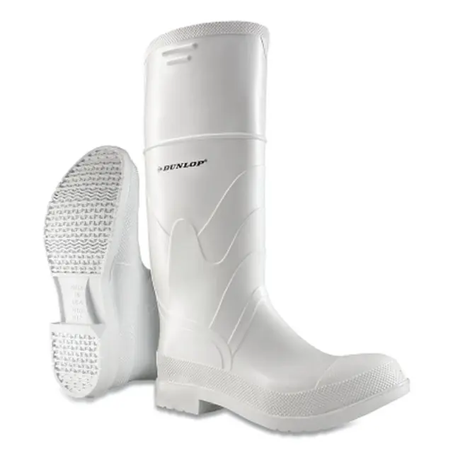 Dunlop Protective Footwear 8101200.08 White Rubber Boots Steel Toe Men's 8 16 in Boot