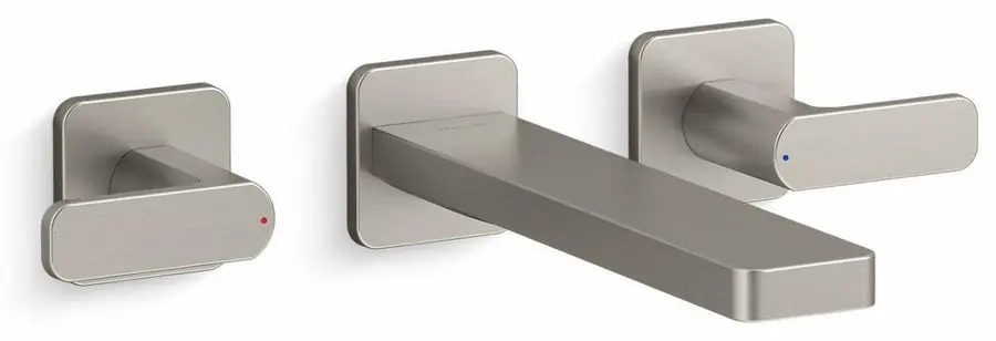 KOHLER T23491-4-BN Parallel Two Handle Wall Mount Filler