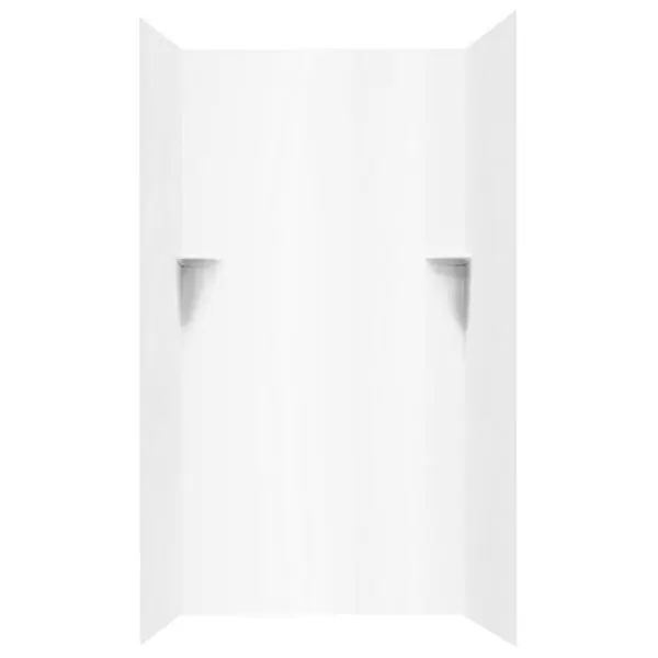 Swanstone SK364872.010 Smooth Shower Wall Kit, 48 in W x 72 in H, Solid Surface
