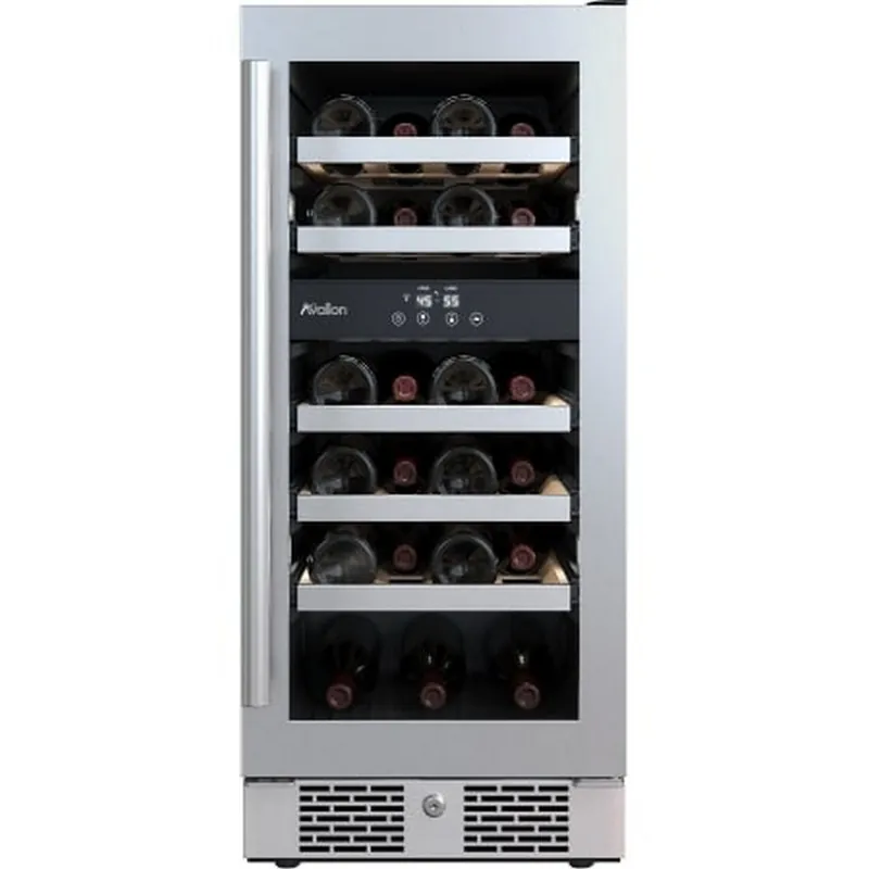Avallon AWC152DZRH 23 Bottle Capacity 15 Built-In or Free Standing Wine Cooler - Dual Zone - Right Swing Door