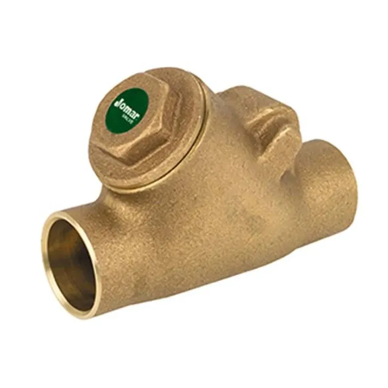 Jomar 105-407G Y-Pattern Swing Check Valve, Solder Connection, Class 150, 300 WOG