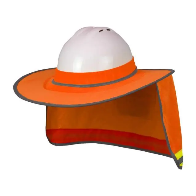 Radians RHHS-01O Hard Hat Shade Collapsible Polyester Hi-Viz Orange