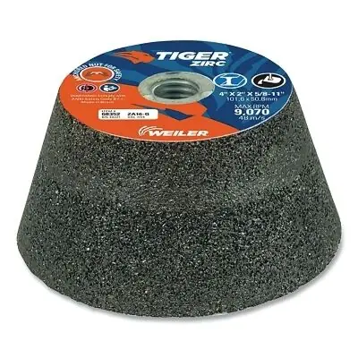 Weiler 68352 Tiger Flaring Cup Wheel 4 In/3 In Dia x 2 In Thick x 5/8 In-11 Arbor