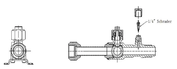 NDL Industries NBV38FFS Mini-Split Ball Valve 3/8 x 3/8 Male Flare x Female Flare