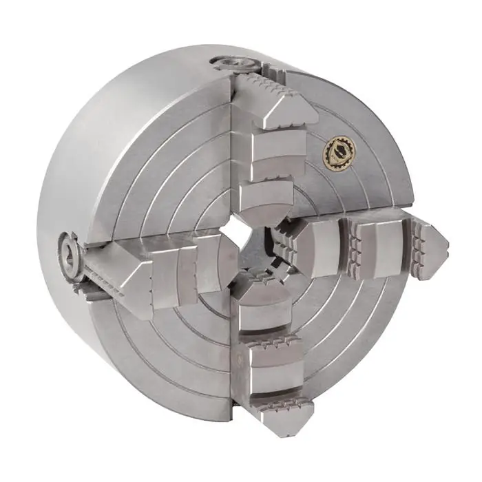 Bison 7-853-1236 12 D1-6 4-Jaw Ind Chuck Solid Jaws Semi-Steel