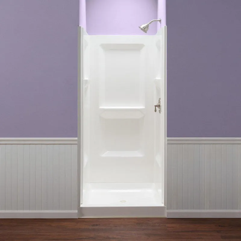 E.L. Mustee & Sons 736WHT Durawall 37-1/4 x 37-1/4 in. Shower Wall in White
