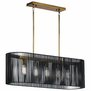 Kichler 44168BK Linara Linear Chandelier 5Lt