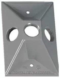 TAYMAC LV130Z Rectangular 1/2 in 3-Hole Lampholder Weatherproof Cover