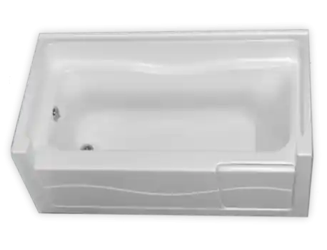 Clarion Bathware RE6032LBA-WH TUB 59-3/4X33 RE6032LBA-WH LH FBRGLSS W/INTEGRAL SKIRT