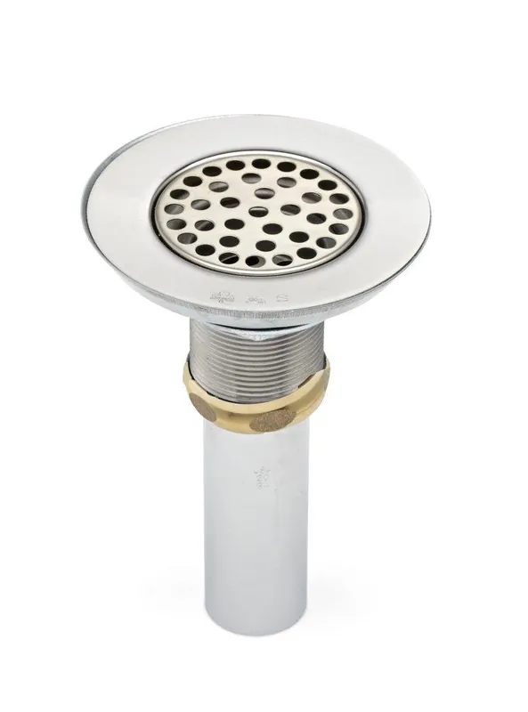 McGuire Manufacturing 152MN 4-1/2 in. Wide Top Sink Strainer with Tailpiece and Brass Nut