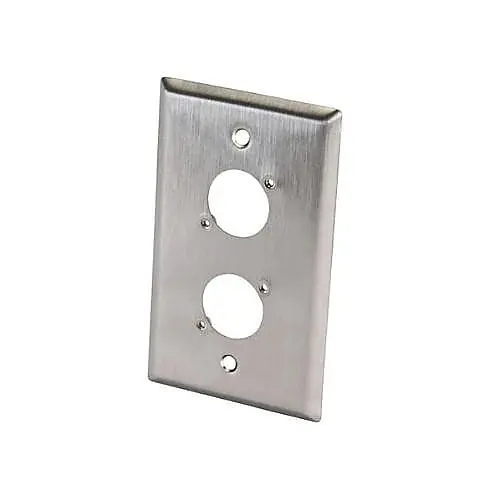 Switchcraft WP1S2P QG 1-Gang E/EH Connector Hole, 4-40 Threaded Mounting Holes, Stainless Steel