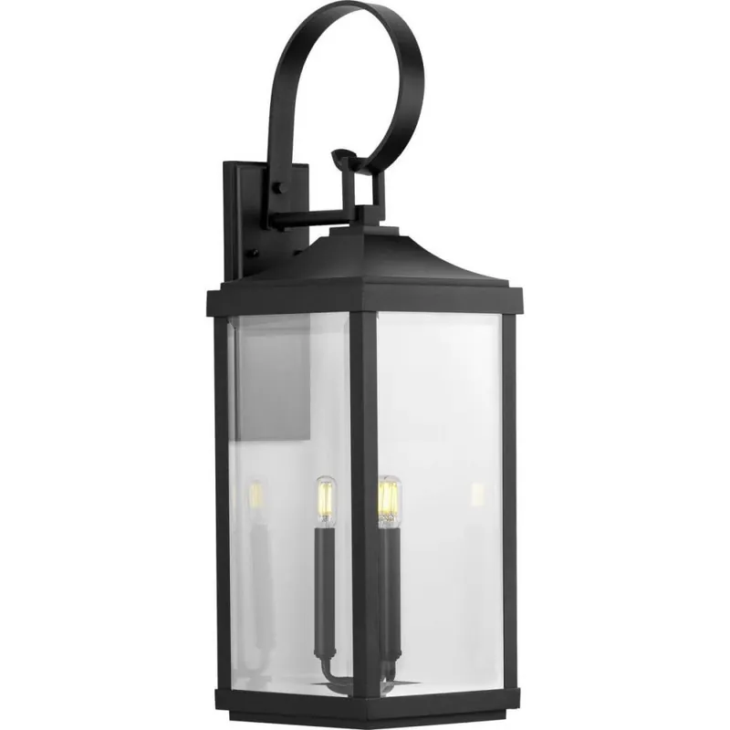 Progress Lighting P560023-031 Gibbes Street 60W 3-Light Candelabra E-12 Incandescent Outdoor Wall Sconce