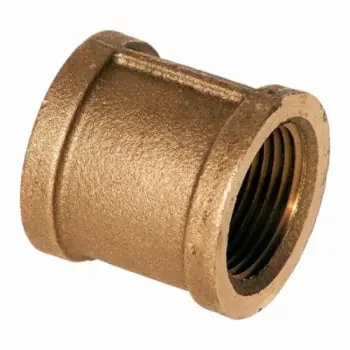 Brass Ftg XNL111-20 Straight Pipe Coupling 1-1/4 in