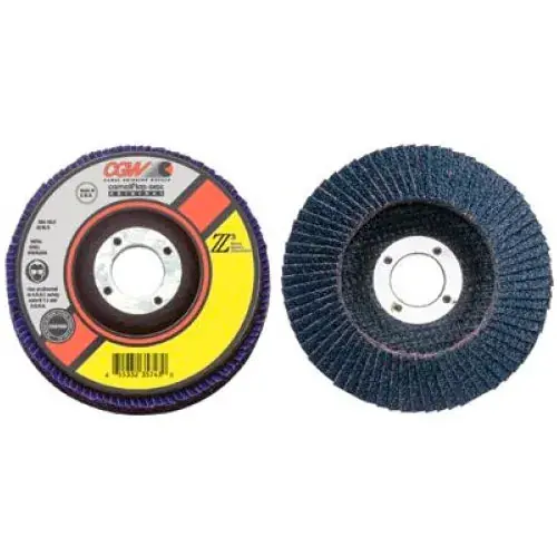 CGW 42355 Contaminant-Free Premium XL Coated Abrasive Flap Disc 4-1/2 in Dia 80 Grit