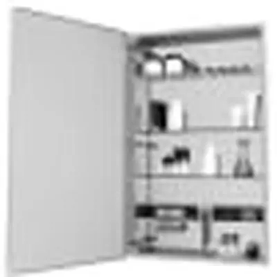Robern MC2430D4FBL M Series 30 x 24 x 4 in. Flat and Beveled Glass Top Cabinet with Left Hinge