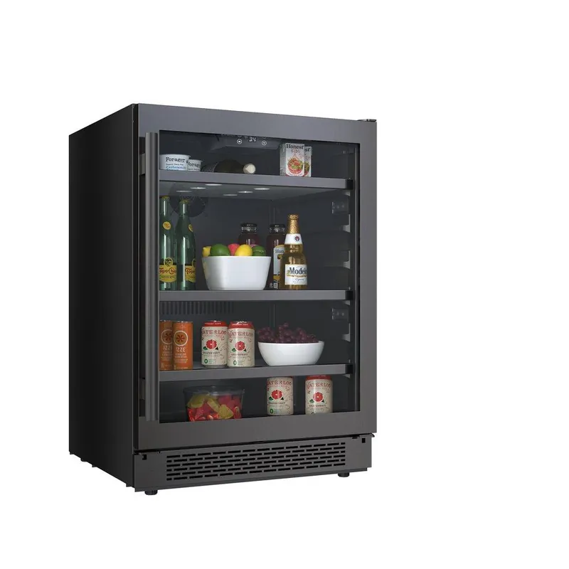 Avallon ABR242BLSS 24 Undercounter Black Stainless Beverage Cooler