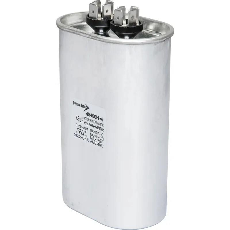 DiversiTech 45450H Motor Run Capacitor 440 VAC Oval 45µF