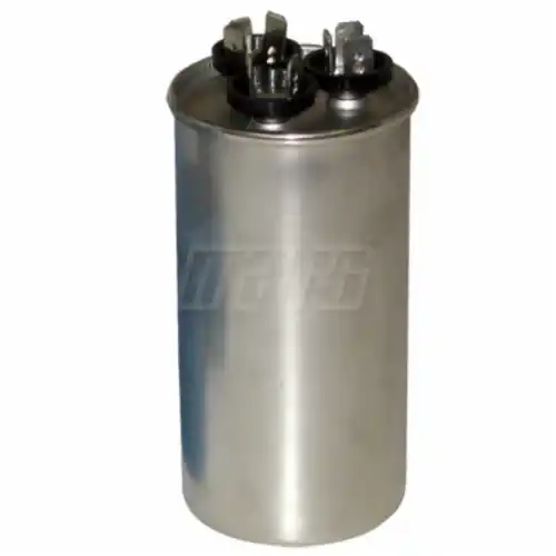 MARS 14255 Mars 70/5 MFD 440/370VAC Dual Section Round Motor Run Capacitor, Aluminum
