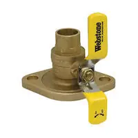 Webstone Valve H-51404HV Ball Valve 1 Sweat High Velocity Full Port Forged Brass Uni-Flange Isolator