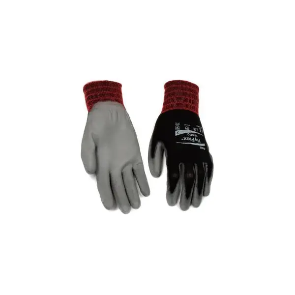Ansell 205654 HyFlex Size 10 Plastic Glove in Black, Grey and White