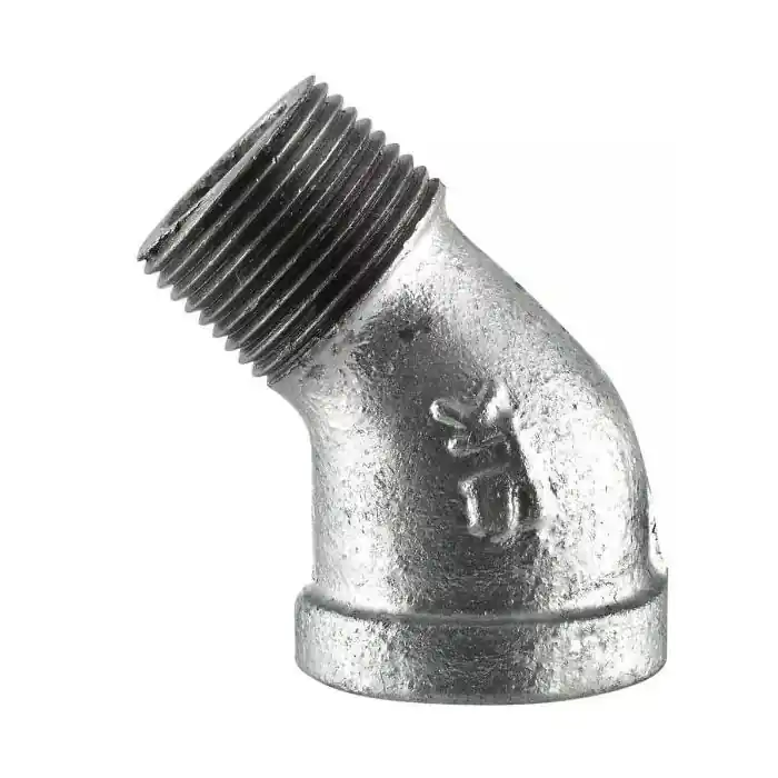 Malleable Fittings ZMGLST4505 1 in. Threaded 150# Street Galvanized Malleable Iron 45 Degree Elbow