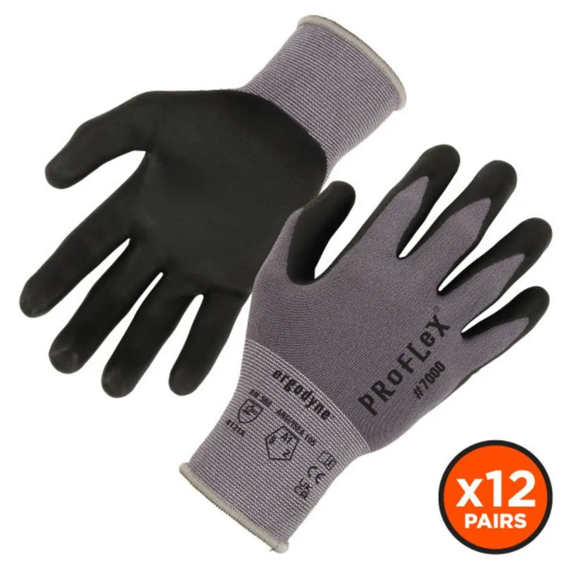 Ergodyne 10362 Proflex Nitrile-Coated Gloves Power (Small) Replacement MPN