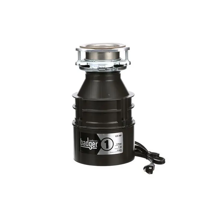 Badger 1 79029A-ISE Garbage Disposal Continuous Feed 1/3 Horsepower