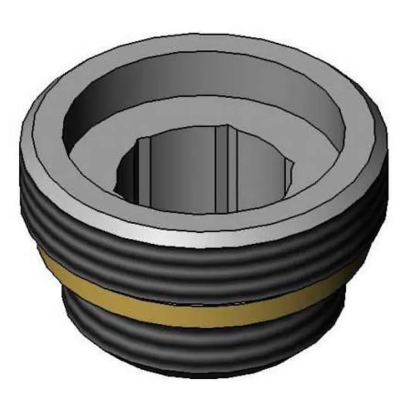 T&S Brass 044A Adapter for Series #2/#7 Outlets 55/64-27UN Aerator Male x 3/8 NPSM Male