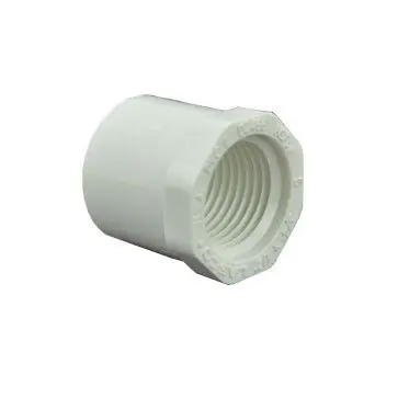 Charlotte 438-101 PVC (Schedule 40) 2108 Series Reducer Bushing, Flush Style, SPG x FPT, 3/4 x 1/2