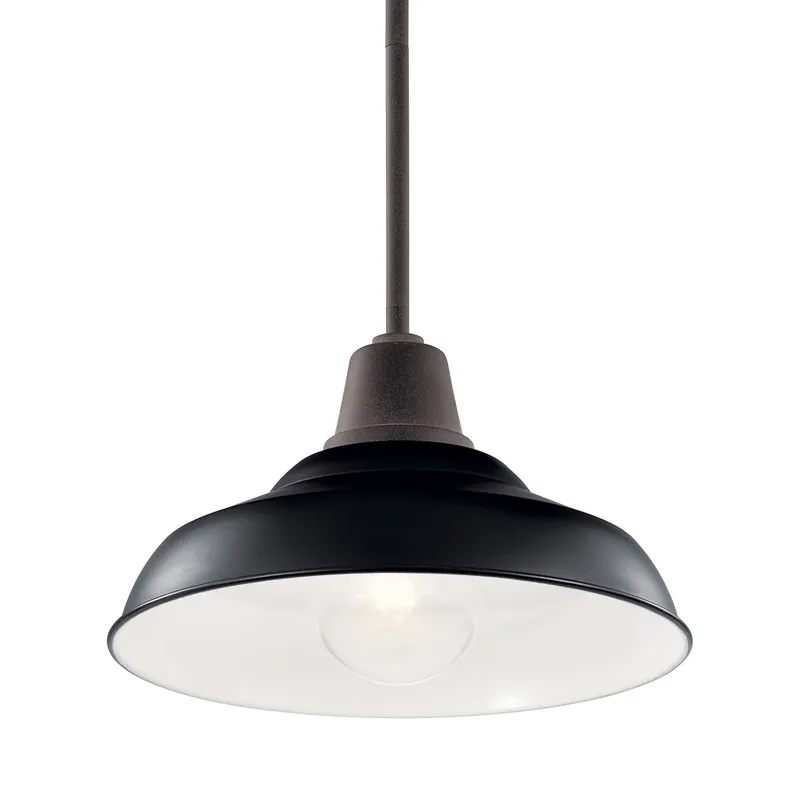 Kichler 49992BK Blac 1 100W Med Incand Pend