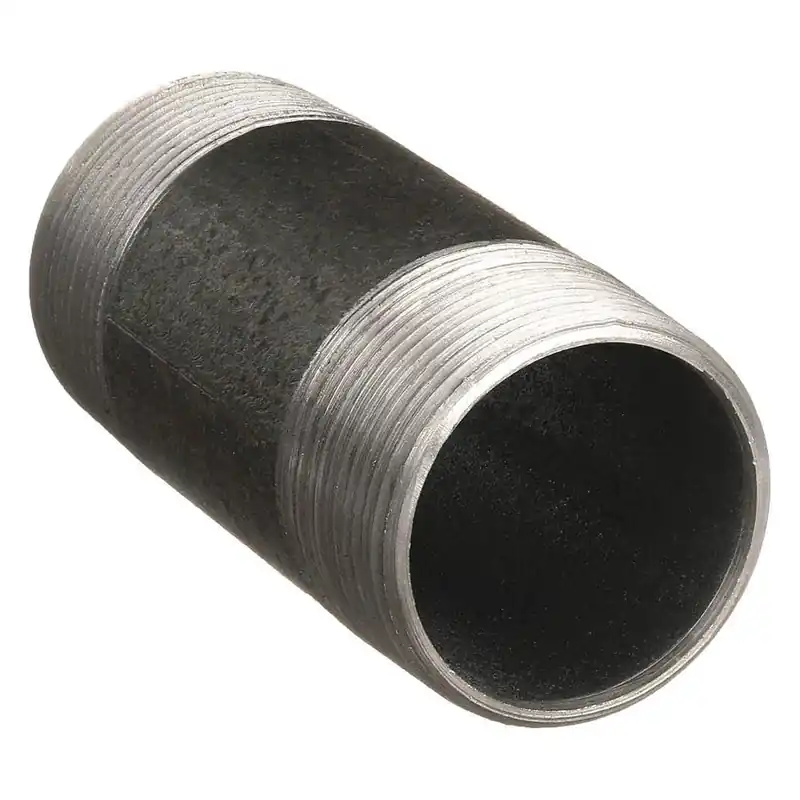 Anvil 0334534609 Right and Left Hand Nipple: Black Anodized Steel, 1 1/2 in Nominal Pipe Size, 4 in Overall Lg
