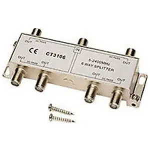 Allen Tel CT3106 6-Way Coax Splitter 2.4 GHz