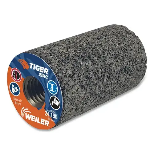 Weiler 68320 Tiger Grinding Plug 1-1/2 in Dia 20 Grit