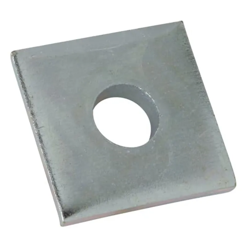 Superstrut AB241-1/2EG Washer, Square, Size 1-1/2 Inches x 1-1/2 Inches, Bolt Size 1/2 Inch, Thickness 1/4 Inch, Electro-Galvanized Steel