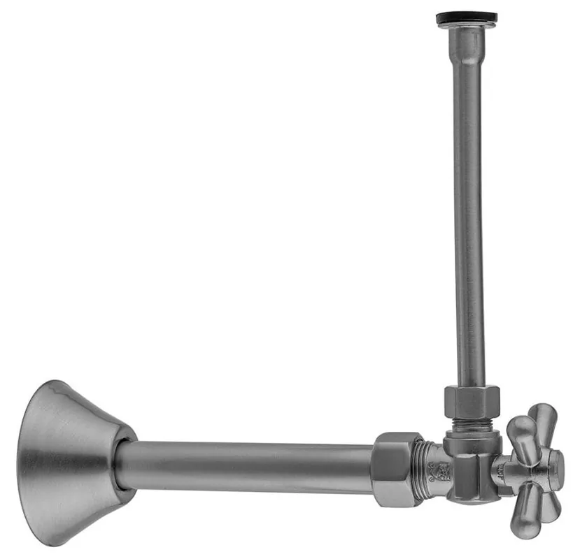 Jaclo 621-72CT-PCH Toilet Supply Kit 1/4 Turn Angle 5/8 O.D. Compression