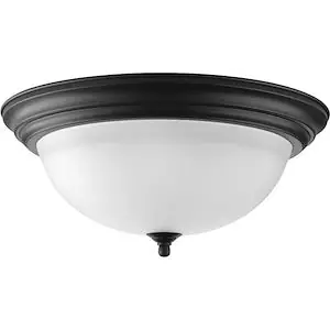 Progress Lighting P3926-09 Three-light Flush Mount with Dome Alabaster Glass 60W