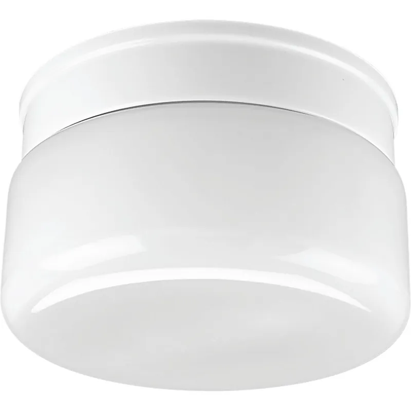 Progress Lighting P3518-30 White Glass 2-60W MED FITTER CTC WH