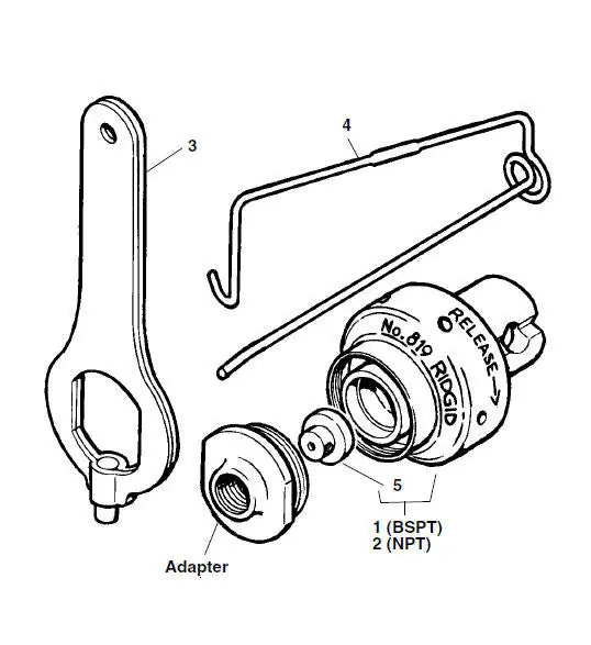 RIDGID TOOLS 51075 ADAPTOR, STUD 1-1/2 NPT