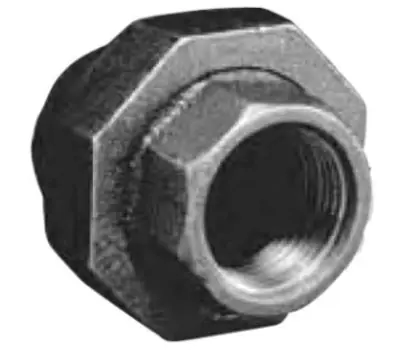 Malleable Fittings ZMBUN04 Black Malleable Iron Unions 3/4 in 150 lb Import